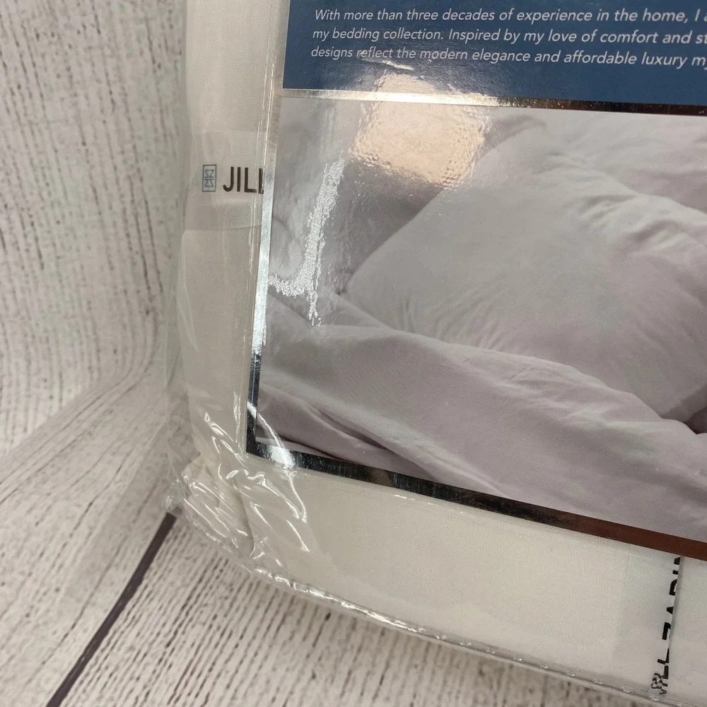 Jill Zarin Home Sateen Sheet Set Full Ivory 300TC 100% Cotton Minimalist Crisp